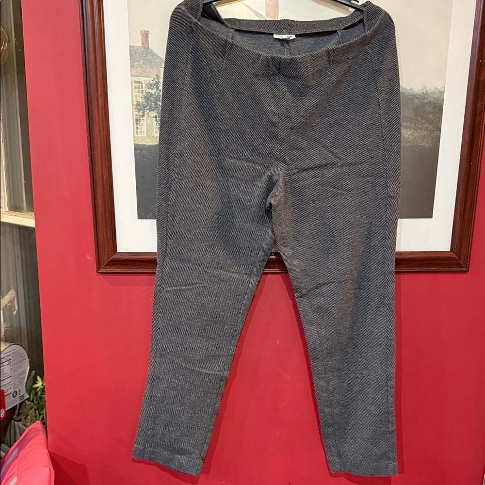 J. Jill Gray Striped Ponte Pants size Large